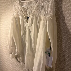 NWT 1. State Ivory Lace Women's Blouse
